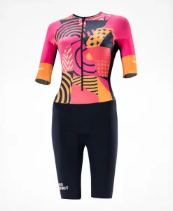 Her Spirit Long Course Tri Suit Patchwork- Women's