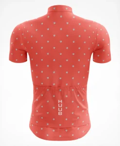 La Fleur Short Sleeve Jersey Coral Flowers - Women's